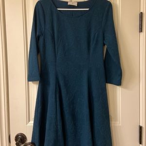 Everly Teal 3/4 sleeve dress